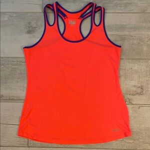 Hind Women's Neon Orange With Purple Detail Tank Top